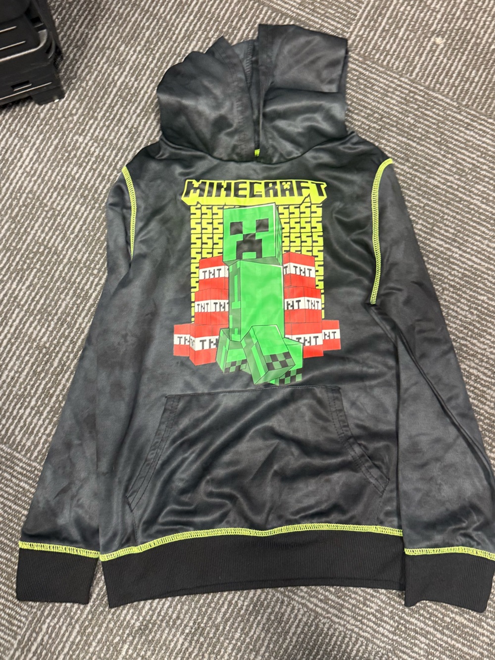 Jumping beans Boys Size 10 hooded sweatshirt Minecraft Creeper Graphic